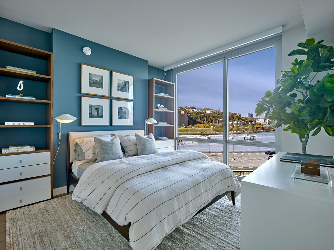 Harbor 1500 luxury apartment model bedroom deluxe real estate photography by NWG